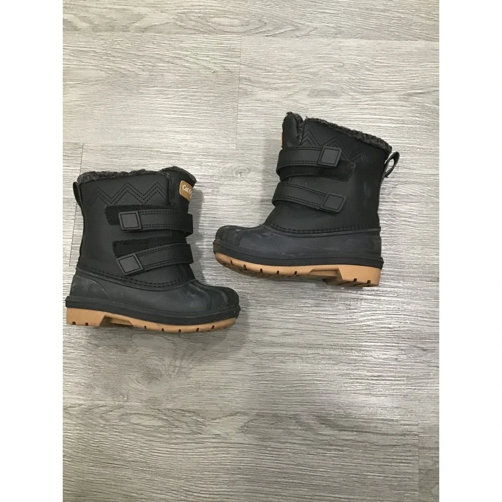 Unisex Toddler Cat & Jack Black Snow Boots Size 8‎